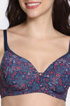 Zivame Padded Non Wired 3/4Th Coverage T-Shirt Bra - Pageant Blue — thumbnail 5